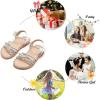 imageFelix ampamp Flora Toddler Girl Sandals Flower Girl Dress Shoes Open Toe Little Kid Summer FlatsBc277silver