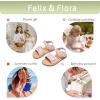 imageFelix ampamp Flora Toddler Girl Sandals Flower Girl Dress Shoes Open Toe Little Kid Summer FlatsBc293light Pink