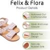 imageFelix ampamp Flora Toddler Girl Sandals Flower Girl Dress Shoes Open Toe Little Kid Summer FlatsBc293light Pink