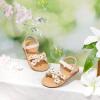 imageFelix ampamp Flora Toddler Girl Sandals Flower Girl Dress Shoes Open Toe Little Kid Summer FlatsBc308beige