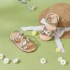 imageFelix ampamp Flora Toddler Girl Sandals Flower Girl Dress Shoes Open Toe Little Kid Summer FlatsBc308gold