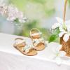 imageFelix ampamp Flora Toddler Girl Sandals Flower Girl Dress Shoes Open Toe Little Kid Summer FlatsBc308ivory White
