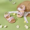 imageFelix ampamp Flora Toddler Girl Sandals Flower Girl Dress Shoes Open Toe Little Kid Summer FlatsBc308light Pink