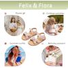 imageFelix ampamp Flora Toddler Girl Sandals Flower Girl Dress Shoes Open Toe Little Kid Summer FlatsBc308light Pink