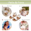 imageFelix ampamp Flora Toddler Girl Sandals Flower Girl Dress Shoes Open Toe Little Kid Summer FlatsBc310white