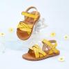 imageFelix ampamp Flora Toddler Girl Sandals Flower Girl Dress Shoes Open Toe Little Kid Summer FlatsBc310yellow
