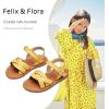 imageFelix ampamp Flora Toddler Girl Sandals Flower Girl Dress Shoes Open Toe Little Kid Summer FlatsBc310yellow