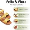 imageFelix ampamp Flora Toddler Girl Sandals Flower Girl Dress Shoes Open Toe Little Kid Summer FlatsBc310yellow