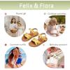 imageFelix ampamp Flora Toddler Girl Sandals Flower Girl Dress Shoes Open Toe Little Kid Summer FlatsBc310yellow