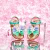 imageFelix ampamp Flora Toddler Girl Sandals Flower Girl Dress Shoes Open Toe Little Kid Summer FlatsBc320green