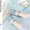 imageFelix ampamp Flora Toddler Girl Sandals Flower Girl Dress Shoes Open Toe Little Kid Summer FlatsBc320green