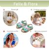 imageFelix ampamp Flora Toddler Girl Sandals Flower Girl Dress Shoes Open Toe Little Kid Summer FlatsBc320green