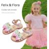 imageFelix ampamp Flora Toddler Girl Sandals Flower Girl Dress Shoes Open Toe Little Kid Summer FlatsBc320pink