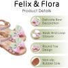 imageFelix ampamp Flora Toddler Girl Sandals Flower Girl Dress Shoes Open Toe Little Kid Summer FlatsBc320pink