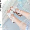 imageFelix ampamp Flora Toddler Girl Sandals Flower Girl Dress Shoes Open Toe Little Kid Summer FlatsBc320white