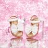 imageFelix ampamp Flora Toddler Girl Sandals Flower Girl Dress Shoes Open Toe Little Kid Summer FlatsBc320white
