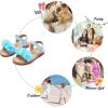 imageFelix ampamp Flora Toddler Girls Sandals Soft Rubber Flats Summer Baby Flower Girl ShoesBc207blue