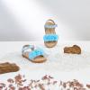imageFelix ampamp Flora Toddler Girls Sandals Soft Rubber Flats Summer Baby Flower Girl ShoesBc207blue