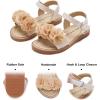 imageFelix ampamp Flora Toddler Girls Sandals Soft Rubber Flats Summer Baby Flower Girl ShoesBc207dark Nude