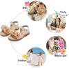 imageFelix ampamp Flora Toddler Girls Sandals Soft Rubber Flats Summer Baby Flower Girl ShoesBc207dark Nude