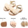imageFelix ampamp Flora Toddler Girls Sandals Soft Rubber Flats Summer Baby Flower Girl ShoesBc207gold