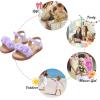 imageFelix ampamp Flora Toddler Girls Sandals Soft Rubber Flats Summer Baby Flower Girl ShoesBc207purple