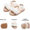 imageFelix ampamp Flora Toddler Girls Sandals Soft Rubber Flats Summer Baby Flower Girl ShoesBc207white