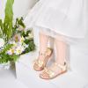 imageFelix ampamp Flora Toddler Girls Sandals Soft Rubber Flats Summer Baby Flower Girl ShoesBc245gold