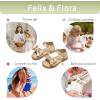 imageFelix ampamp Flora Toddler Girls Sandals Soft Rubber Flats Summer Baby Flower Girl ShoesBc245s Dark Nude