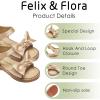 imageFelix ampamp Flora Toddler Girls Sandals Soft Rubber Flats Summer Baby Flower Girl ShoesBc245s Dark Nude