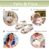 imageFelix ampamp Flora Toddler Girls Sandals Soft Rubber Flats Summer Baby Flower Girl ShoesBc245s Ivory White