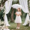 imageFelix ampamp Flora Toddler Girls Sandals Soft Rubber Flats Summer Baby Flower Girl ShoesBc245s Ivory White