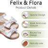 imageFelix ampamp Flora Toddler Girls Sandals Soft Rubber Flats Summer Baby Flower Girl ShoesBc245s White