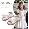 imageFelix ampamp Flora Toddler Girls Sandals Soft Rubber Flats Summer Baby Flower Girl ShoesBc245s White
