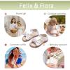 imageFelix ampamp Flora Toddler Girls Sandals Soft Rubber Flats Summer Baby Flower Girl ShoesBc245s White