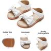imageFelix ampamp Flora Toddler Girls Sandals Soft Rubber Flats Summer Baby Flower Girl ShoesBc245white