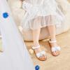 imageFelix ampamp Flora Toddler Girls Sandals Soft Rubber Flats Summer Baby Flower Girl ShoesBc245white