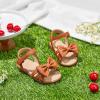 imageFelix ampamp Flora Toddler Girls Sandals Soft Rubber Flats Summer Baby Flower Girl ShoesBc252fl Brown