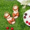 imageFelix ampamp Flora Toddler Girls Sandals Soft Rubber Flats Summer Baby Flower Girl ShoesBc252fl Brown