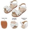 imageFelix ampamp Flora Toddler Girls Sandals Soft Rubber Flats Summer Baby Flower Girl ShoesBc252white