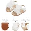 imageFelix ampamp Flora Toddler Girls Sandals Soft Rubber Flats Summer Baby Flower Girl ShoesBc254white