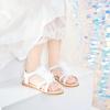 imageFelix ampamp Flora Toddler Girls Sandals Soft Rubber Flats Summer Baby Flower Girl ShoesBc254white
