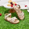 imageFelix ampamp Flora Toddler Girls Sandals Soft Rubber Flats Summer Baby Flower Girl ShoesBc266beige