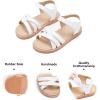 imageFelix ampamp Flora Toddler Girls Sandals Soft Rubber Flats Summer Baby Flower Girl ShoesBc266white