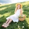 imageFelix ampamp Flora Toddler Girls Sandals Soft Rubber Flats Summer Baby Flower Girl ShoesBc283beige