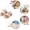 imageFelix ampamp Flora Toddler Girls Sandals Soft Rubber Flats Summer Baby Flower Girl ShoesBc283brown