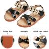 imageFelix ampamp Flora Toddler Girls Sandals Soft Rubber Flats Summer Baby Flower Girl ShoesBc284black