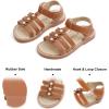 imageFelix ampamp Flora Toddler Girls Sandals Soft Rubber Flats Summer Baby Flower Girl ShoesBc295brown