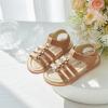 imageFelix ampamp Flora Toddler Girls Sandals Soft Rubber Flats Summer Baby Flower Girl ShoesBc295brown