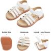imageFelix ampamp Flora Toddler Girls Sandals Soft Rubber Flats Summer Baby Flower Girl ShoesBc295white
